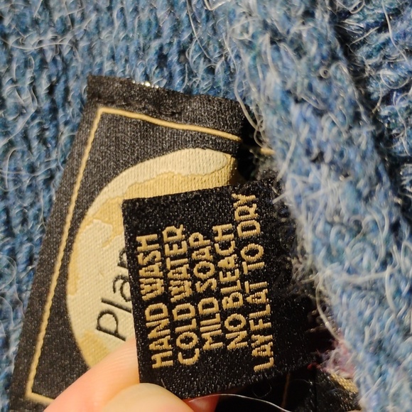 Planet Earth Hand Loomed Beautiful ❤️ Vintage Sweater Sz.L (X-64 CRATE) - Picture 5 of 8